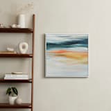 "Mineral Lake" - Art Print in Coral by Mya Bessette - In a Room