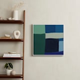"Structured Rainbow 1" - Art Print in Blue by Anna Veit Nowak - In a Room