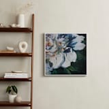 "Shadow Blues 1" - Art Print in Cool Blues by Mandy Trimble Leonard - In a Room