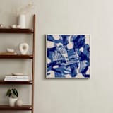 "Bird flight" - Art Print in Matisse Blue by Oana Prints - In a Room