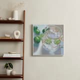 "Cut Glass and Limes" - Art Print in Lime Green by Jenny Westenhofer - In a Room