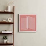 "Pink and Lines rigth" - Art Print in coral pink by Marco Berrios - In a Room