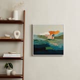 "Mauna Loa" - Art Print in navy blue by Caryn Owen - In a Room