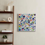 "Bright Collage" - Art Print in Sapphire Blue by Sheron Osiobor - In a Room