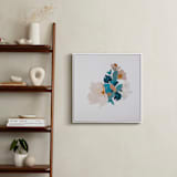 "Botanical Series Turquoise" - Art Print in Turquoise and Orange by Caryn Owen - In a Room