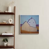 "Sensing Spring" - Art Print in Cyan Sky by Carol C. Young - In a Room