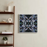 "Pansy painting - mirrored" - Art Print in Violet and turquoise by Oana Prints - In a Room