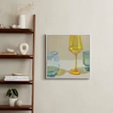 "Rainbow Glassware II" - Art Print in Goldenrod by Jenny Westenhofer - In a Room
