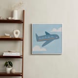 "Vehicles Plane" - Art Print in Blue by Lori Wemple - In a Room