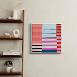 "Coral, Blue and Purple Too" - Art Print in Cool Coral by Katie Craig - In a Room