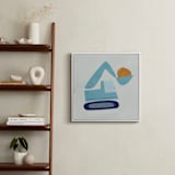 "Vehicles Bull Dozer" - Art Print in Blue by Lori Wemple - In a Room