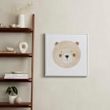 "Animal Faces 4" - Art Print in Tan by Teju Reval - In a Room