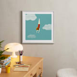 "swimmer" - Art Print in turquoise by Maria Gromek - In a Room