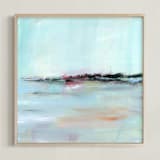 "Inverse" - Art Print in Aqua by Lindsay Megahed - Framed