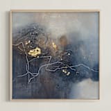"Oh Susy" - Art Print in Slate Blue by Christine Olmstead - Framed