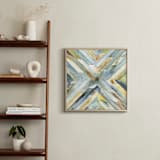 "Angular Organic" - Art Print in Mist by Jennifer Morehead - In a Room