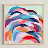 "Discus" - Art Print in Periwinkle by melanie mikecz - Framed