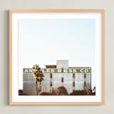 "LA Desk" - Art Print in Sky by Kamala Nahas - Framed