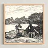 "The Melancholy of Stones" - Art Print in warm grey by Eva Marion - Framed
