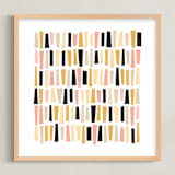 "In A Row" - Art Print in Warm Blush by Annie Clark - Framed
