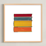 "Stacked" - Art Print in Saturated Colors by Sheila Corcoran - Framed
