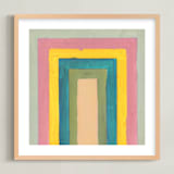 "Rainbow Twist" - Art Print in Sky by Lindsay Megahed - Framed