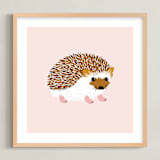 "Little Hedgehog" - Art Print in Blush by Genna Blackburn - Framed