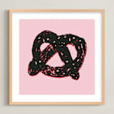 "Pretzel" - Art Print in Rose Pink by Jordan Sondler - Framed