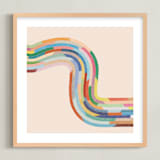"Rainbow River" - Art Print in Lollipop by Emily Kariniemi - Framed