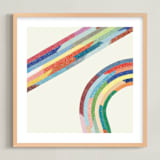 "Rainbow Rollercoaster" - Art Print in Vintage by Emily Kariniemi - Framed