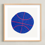"Electric Sports 3" - Art Print in Cobalt by Carrie Moradi - Framed