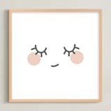 "cheeky" - Art Print in Yogurt by Angela Garrick - Framed