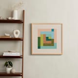 "Pixel Plush I" - Art Print in Moss Green by Creo Study - In a Room