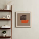 "Let's Go on a Trip I" - Art Print in Hearth Brown by Alain Castoriano - In a Room