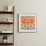 "Colorful Butterfly" - Art Print in Tangerine by Angel Walker - In a Room