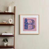"Animal Alphabet 2" - Art Print in Dusty Pink by Lia Geeter - In a Room