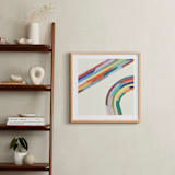 "Rainbow Rollercoaster" - Art Print in Vintage by Emily Kariniemi - In a Room
