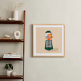 "Vintage Gumball Machine - Things We Kept" - Art Print in Emerald Green by Erum Khalili Art - In a Room