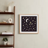 "Good Night Moon and Stars" - Art Print in Dark by Patrice Horvath - In a Room
