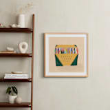 "Vintage Crayon Box - Things We Kept" - Art Print in Emerald Green by Erum Khalili Art - In a Room