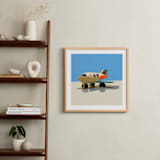"Toy Jet" - Art Print in Blue by John Andrew Ward - In a Room