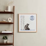 "Once upon a blue moon" - Art Print in white by Maja Cunningham - In a Room
