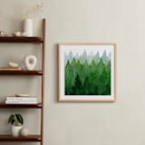 "Forest" - Art Print in Forest Green by Priscilla Lee - In a Room
