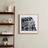 "Filled Map: Custom Print" - Custom Print in Midnight Blue by Minted - In a Room