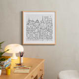"Study Abroad" - Art Print in White by Krissy Bengtson - In a Room