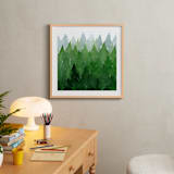 "Forest" - Art Print in Forest Green by Priscilla Lee - In a Room