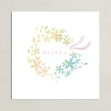 "Floral Crown" - Personalized Art Print in Blush by Lori Wemple - Unframed