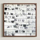 "Date Due" - Art Print in Ivory by ALICIA BOCK - Framed