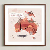 "Animals of Australia" - Art Print in Copper by Kamala Nahas - Framed