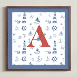 "Sea Friends 2" - Personalized Art Print in Blue by Teju Reval - Framed